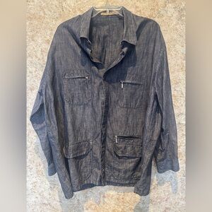 Denim Inspired Button Down Shirt